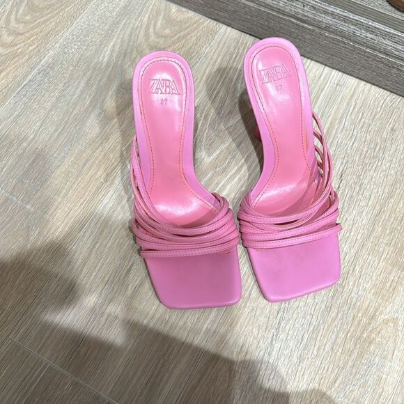 Zara Pink Heeled Sandals - Picture 2 of 4